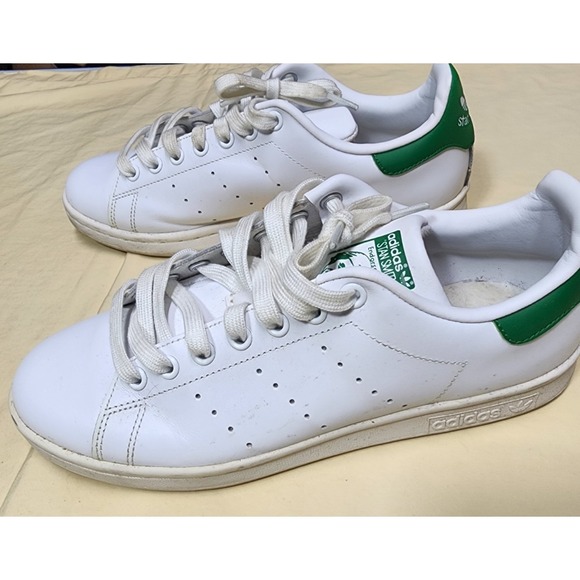Adidas Stan Smith Shoes White Green Men\'s Size‎ 8 1/2 Rubber Leather main image 9